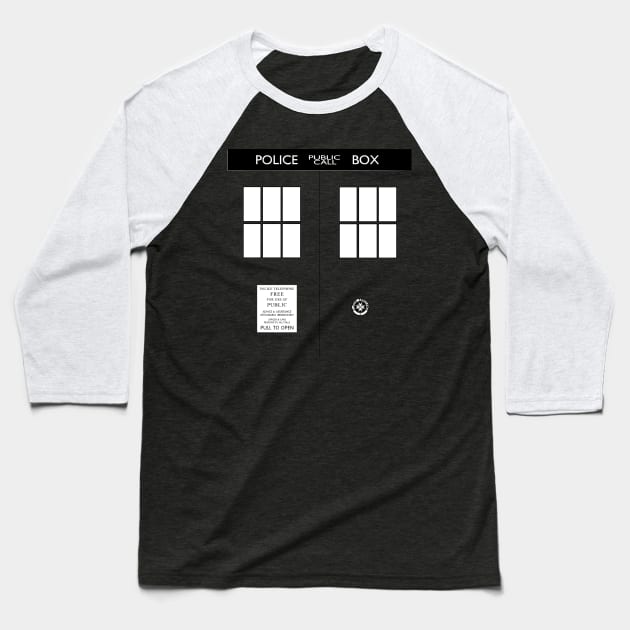 The TARDIS T-shirt Baseball T-Shirt by frankisazombie